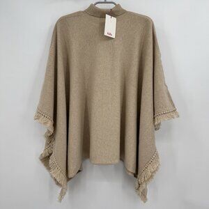 Kilte Collection 100% Cashmere Bridget Cape in Light Camel Women's One Size OS